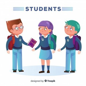 Three students