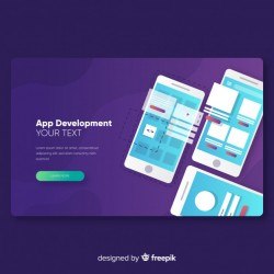 App development landing page template