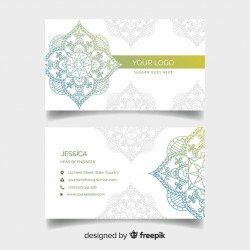 Beautiful business card in mandala style