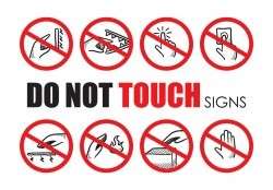 Do Not Touch Sign Vector Pack