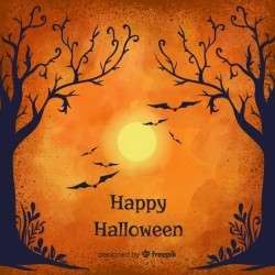 Elegant halloween watercolor background