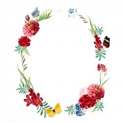 Floral frame invitation card design