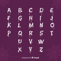 Halloween alphabet collection