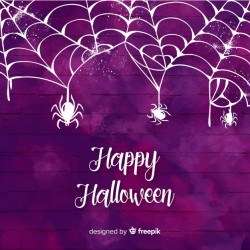 Halloween purple watercolor background