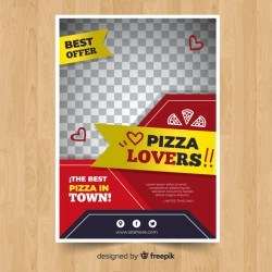 Modern pizza restaurant flyer template