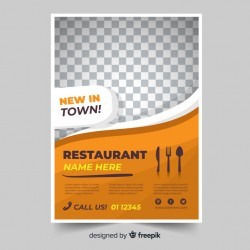 Modern restaurant flyer template