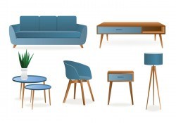Realistic Interior Elements Vector Pack