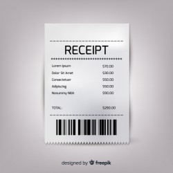 Receipt template collection with realistic design