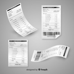 Receipt template collection with realistic design