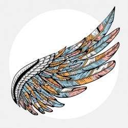 Vintage vector wing