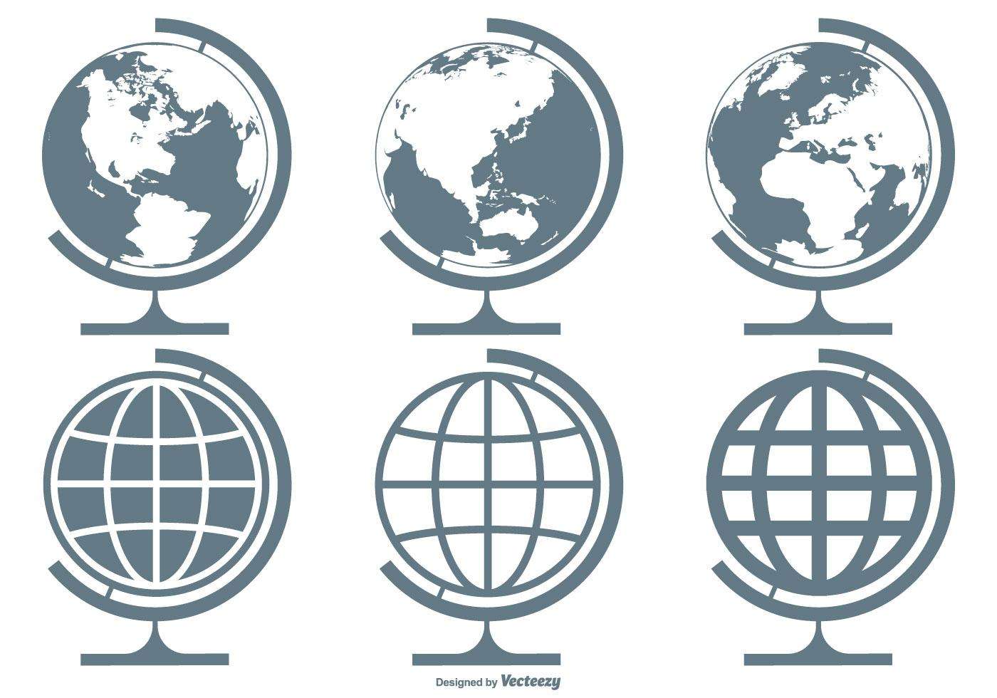 World Globes Vector Icon Collection