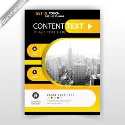 Yellow and dark flyer template