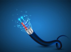 Cable fiberoptic Vector