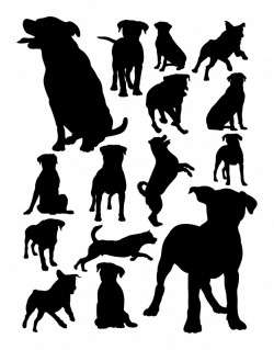 Rottweiler dog animal silhouette