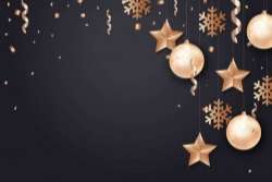 2018 new year dark background with confetti festival vector 01