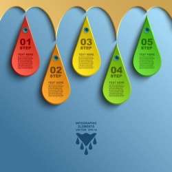 Bookmarks infographic template vectors 01