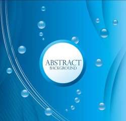 Water drop with blue abstract background vector
