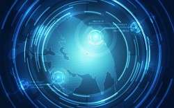 Blue tech background vectors 02