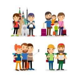 Travel people illustration vector set 01