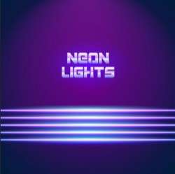 Neon lights shining background vector 14
