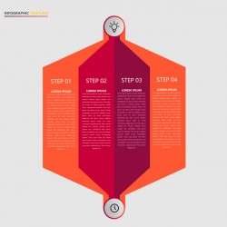 Minimalistic design infographic template vectors material 17