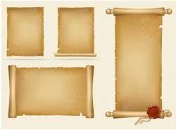 Vintage paper scrolls banners vector 01