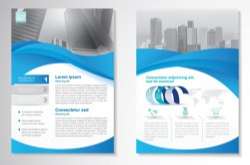 Abstract business flyer with brochure cover template vector 10