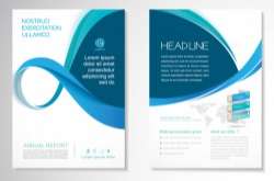 Abstract business flyer with brochure cover template vector 11