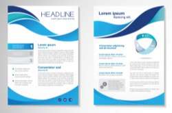 Abstract business flyer with brochure cover template vector 02