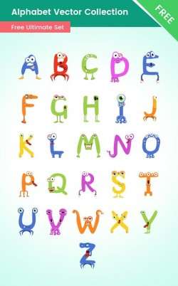 Alphabet Cartoon Characters