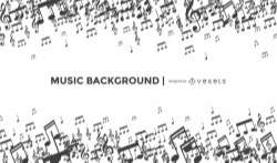 Artistic music notes background