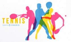 Bright tennis silhouettes design