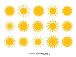 Bright yellow sun collection