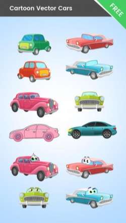 Cartoon Cars Vector Mega Collection