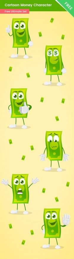 Cartoon Money Vector Set