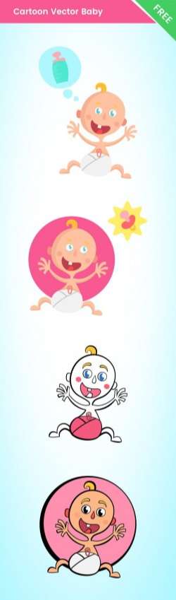 Free Vector Baby Cartoon Characters