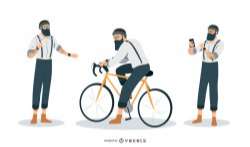 Hipster Man Illustration Set