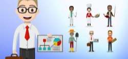 Job Male Character Vector Set