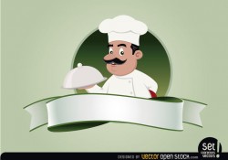 Restaurant Emblem with Chef