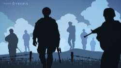 Soldier war silhouettes