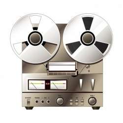 Stereo system isolated on white