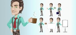 Successful Businessman Vector Character