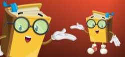 Vector Book Character Wearing Glasses