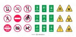 Vector Healthy and Safety Signs