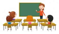 Vector illustration of classroom