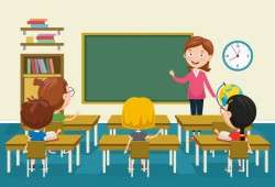 Vector illustration of classroom