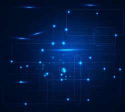 Abstract Glowing Blue Overlapping Squares Background