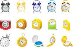 Alarm Clock And Stopwatch Vector