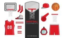 Basketball elements set