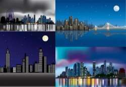 Beautiful Abstract City Pack in the Night